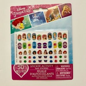 NEW Disney Princess Sticker Activity Nail Fingernail Stickers Gift